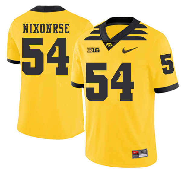 2019 Men #54 Daviyon Nixonrse Iowa Hawkeyes College Football Alternate Jerseys Sale-Gold